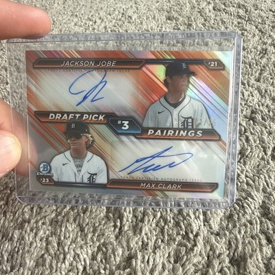 2026 Bowman Max Clark Jackson Jobe Dual Auto 1/25 Draft Pick Pairings FIRST 
