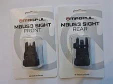 MBUS3 Gen 3 Flip Up Sights Front & Rear Black Polymer 20mm