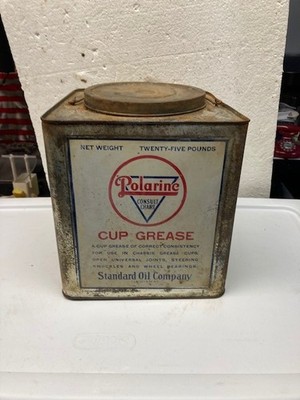 Polarine  Cup Grease Can 25 lb. Standard Oil Company Indiana,