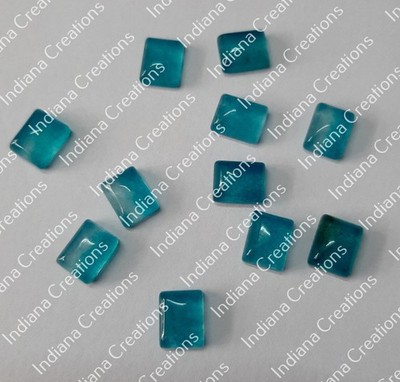Natural Green White Jade Rectangle Cabochon 6x8mm To 20x25mm Loose Gemstone