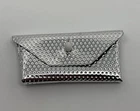 Vintage Barbie Purse Silver Clutch With White Pearl Closure