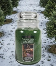 Yankee Candle TREE FARM FESTIVAL 22 oz Large Jar Candle New 🕯️ 
