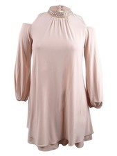 Xscape Women's Embellished Cold-Shoulder Party Dress