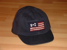 BABY GAP Denim Baseball Cap Hat Red White Blue FLAG JULY 4TH 6-12 months NEW 