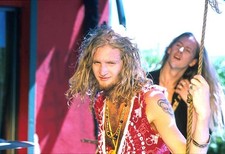 Layne Staley and Jerry Cantrell during filming of an Alice in Chai- Old Photo