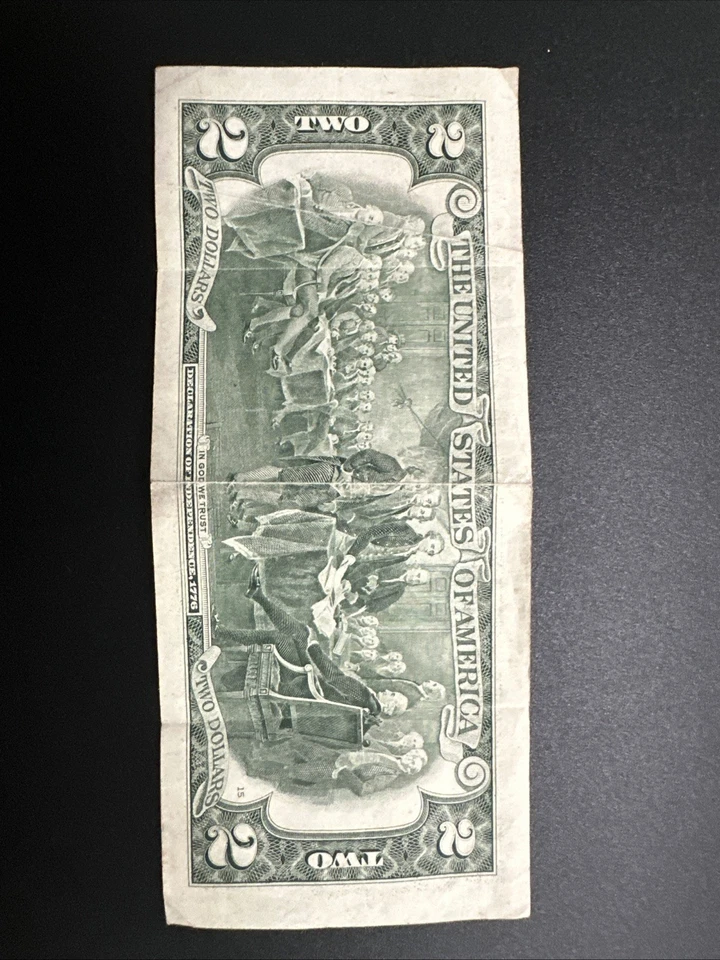 1995 Series Two Dollar Bill With 1 triple Digits - Image 2 of 3