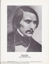 Nikolai Gogol Russian Novelist Vintage Portrait Gallery Artistic Poster Print