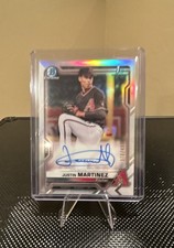 2021 Bowman Chrome - Prospect Autographs Justin Martinez #CPA-JM Refractor /499