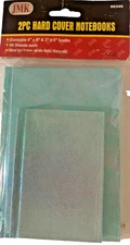 JMK 2Pc Hard Cover Notebooks 4"x6" & 3.5"x5.5" 60 Sheets Each Aqua