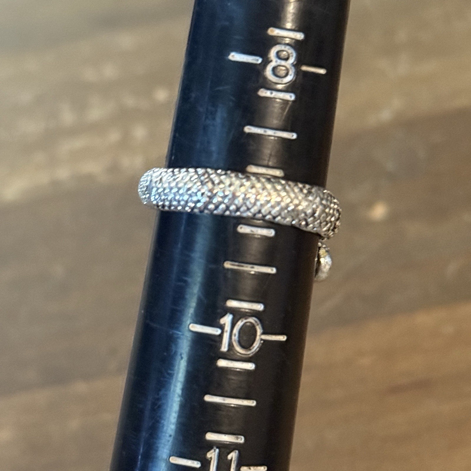 Silver tone slithering snake ring - image 4