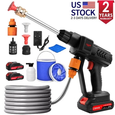 CISIVIS Portable Cordless Electric High Pressure Water Spray Gun Car Washer Cleaner Tool