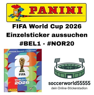 Panini FIFA World Cup 2026 - Einzelsticker #BEL1 - #NOR20 aussuchen