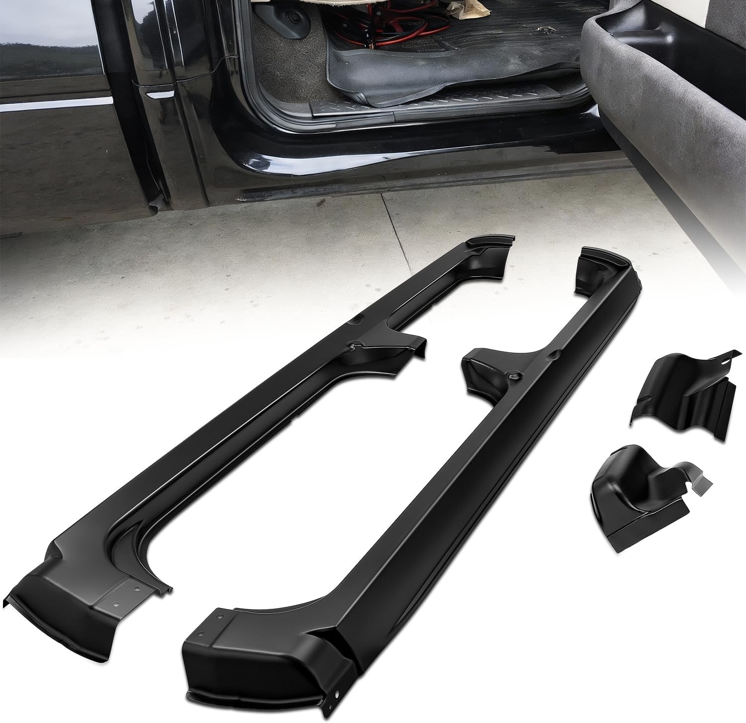 Rocker Panel SET for Ford F-150 2009-2014 Driver and Passenger Side Crew Cab 4Dr
