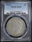 1923-S $1 Peace Silver Dollar PCGS AU 50