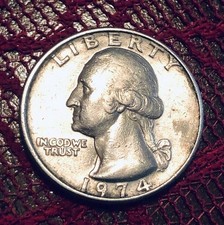 Rare Washington 1974 Quarter No Mint Mark With Errors 