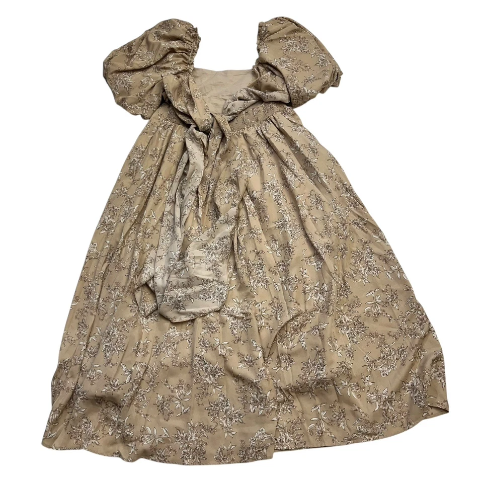 VESTIDO MAXI WORTH COLECTIVE MELODY TALLA XL PLIEGUES Y LAZO BUMP FRIENDLY Foto 3 de 4