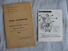 Rare guide d'entretien armée pour motocyclettes B.S.A. Type B31 350cm3 Moto