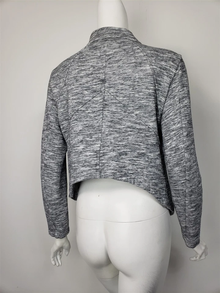 CABI Gray Heathered Cotton Fleece Button Front Jacket sz M - Изображение 3 из 3