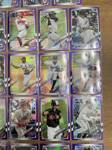 2021 Topps Chrome Update Purple Refractor Rookie Card RC LOT x29 MLB - Picture 5 of 7