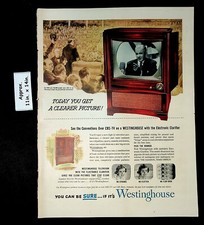 1952 Westinghouse 24-inch Electric Clarifier in mahogany cabinet Print Ad 42961