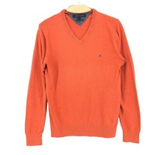 TOMMY HILFIGER Men 8 Cashmere V-Neck Jumper Pullover Sweater Size S
