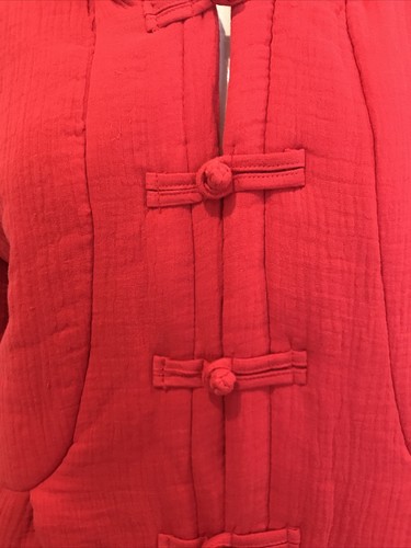 Cappotto lungo trapuntato vintage Gracila con cappuccio rosso taglia M nuovo con etichetta - Foto 2 di 4