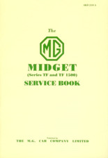 MG Midget TF & TF 1500 Brand Service Book New Factory Repair