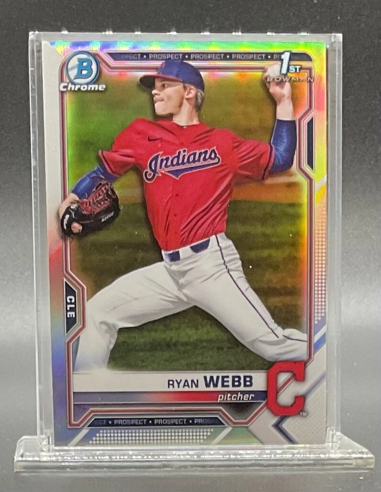 2021 Bowman Draft Ryan Webb 1st Bowman Chrome Refractor - Image 2 of 2