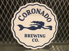 CORONADO BREWING California  ~ 4" Mermaid Logo ~ OFFICIAL ~ Beer Sticker Sign