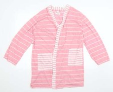 Matalan Womens Pink Striped Polyester Babydoll Robe Size 10