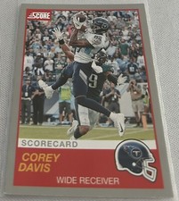 2019 Score Football Corey Davis Tennessee Titans Scorecard Parallel #74