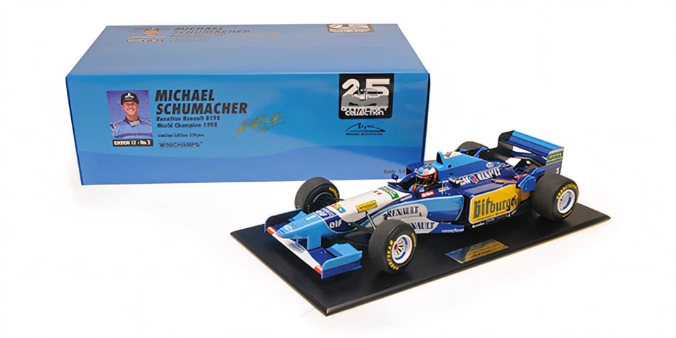 Minichamps 1:12 BENETTON RENAULT B195 MICHAEL SCHUMACHER WORLD CHAMPION 1995 - Immagine 2 di 4