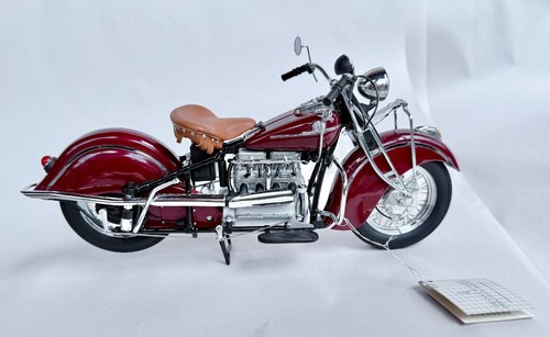 FRANKLIN MINT Harley-Davidson 1942 Indian Motorcycle Model 442 1/10 Scale Marune - Picture 7 of 8