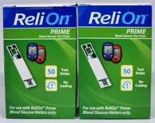 ReliOn Prime Blood Glucose Test Strips - 100 Count New in Box Exp 01/16/2026