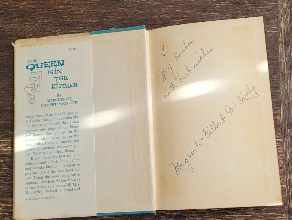 Signed Rare 1950s QUEEN IS IN THE KITCHEN Marguerite McCarthy Hc Good Cond - Image 4 of 4