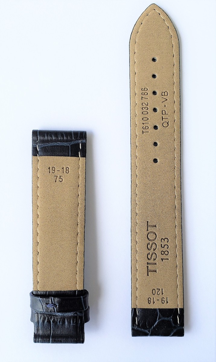 Original Tissot PRC-200 19mm T055430A Blue Leather Watch Band