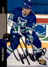 Jocelyn Lemieux Signed Auto 1994-95 Upper Deck card Hartford Whalers