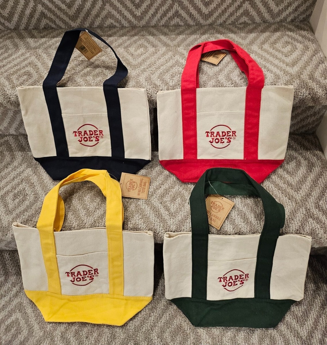 Trader Joe's Mini Tote Bag Limited Edition Set of All 4