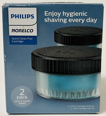 Philips Norelco Quick Clean Pod Cartridge (2 pack) NEW