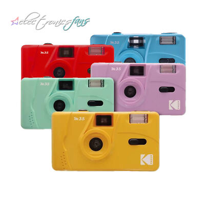 Kodak 35mm примеры фото Kodak Vintage retro M35 35mm Reusable Film Camera Pink Purple YE Green eBay