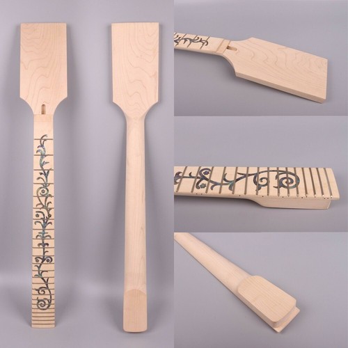 24 Bund 25,5 Zoll Ahorn Gitarrenhals Ahorn Griffbrett Paddelkopf SICHERUNGSMUTTER #D13 - Bild 1 von 7