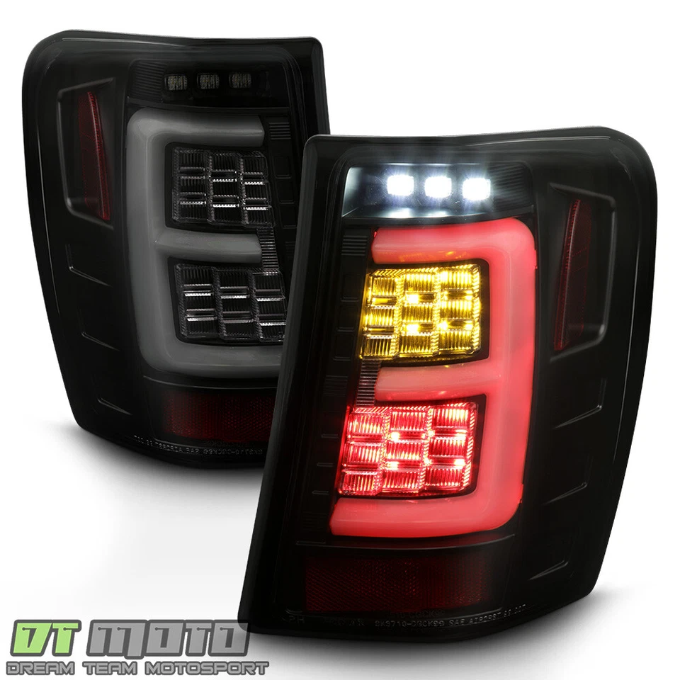 [Actualización con LED completo] Luces traseras negras ahumadas para Jeep Grand Cherokee 1999-2004 Foto 2 de 4