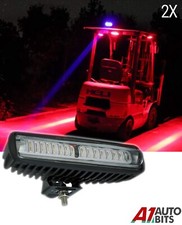 2x Red Led Safety Zone Warning Light For Forklift Truck Crane Industrial 10v/80v