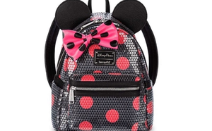 pink sequin minnie mouse backpack