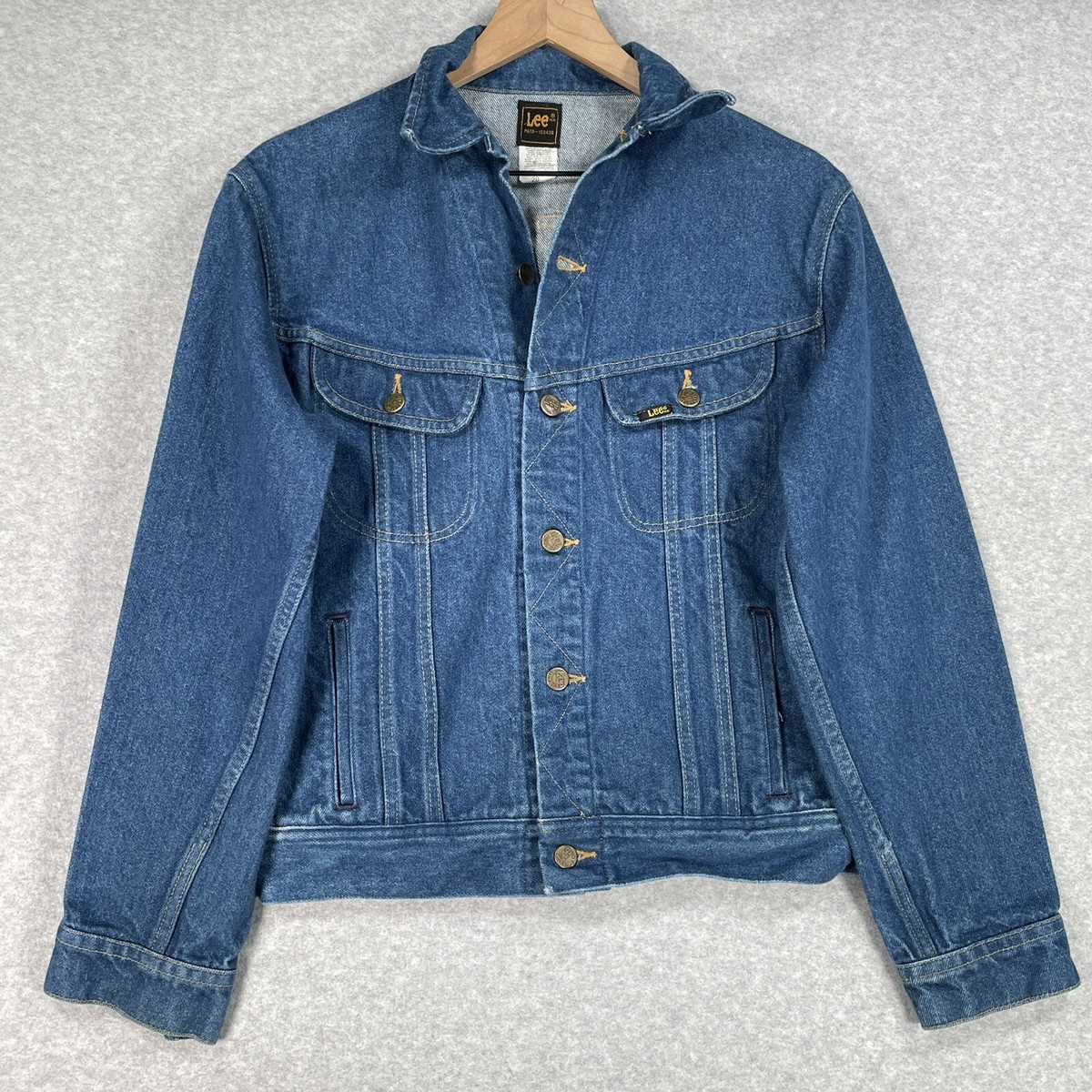 Lee 220J USA製 46~48? PATD-153438 Vintage Lee Denim Trucker Jacket Size Medium Blue PATD