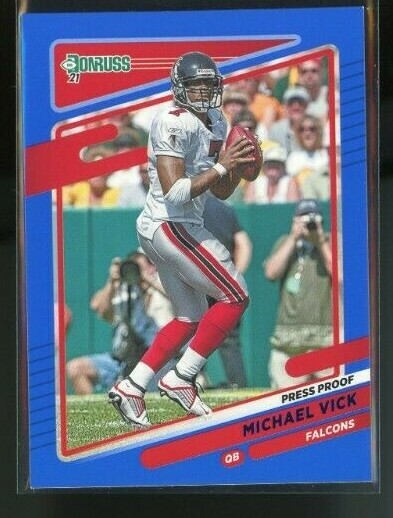 2021 Panini Donruss Blue Press Proof Michael Vick #238 Falcons