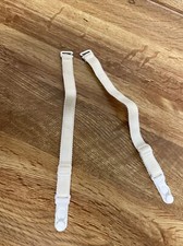 Set Of 2 Replacement Garters - White Adjustable Vintage Never Used