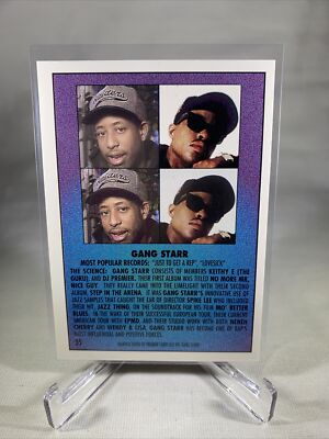 1991 The Rap Pack GANG STARR #35 Rap Hip Hop Rapper Trading Card