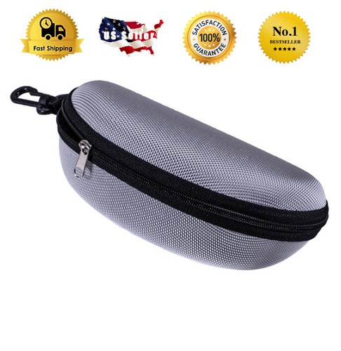 Slim Eyeglasses Glasses Hard Case with Hook Fits For Oakley Ray Ban Sunglasses - Afbeelding 1 van 2