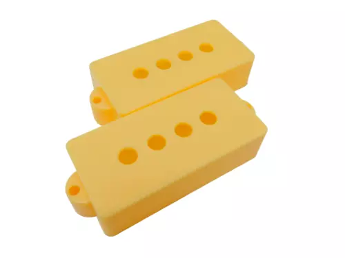 Cream Bridge & Neck Pickup Covers for Fender P Bass